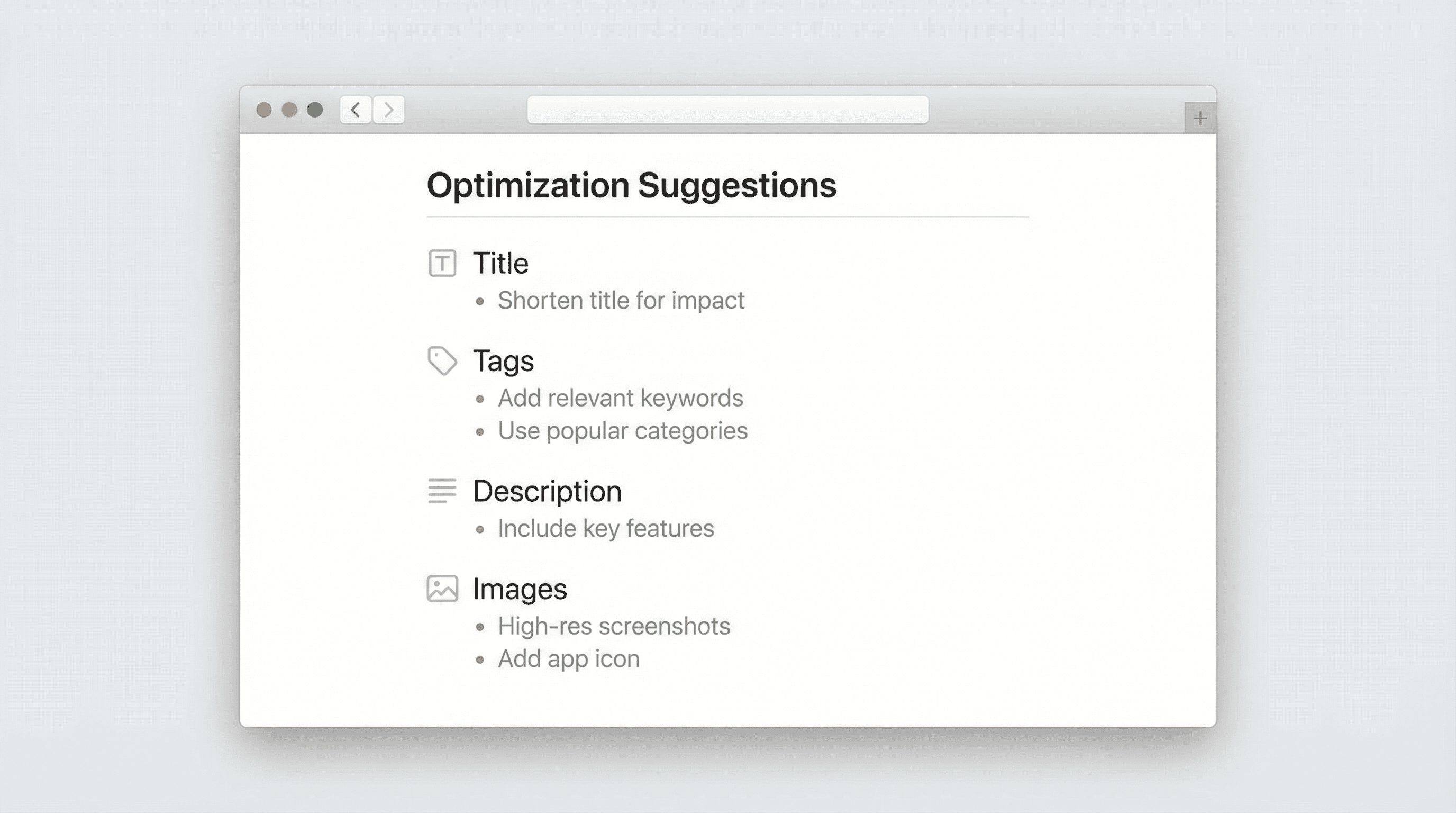 Optimierungs-Vorschläge